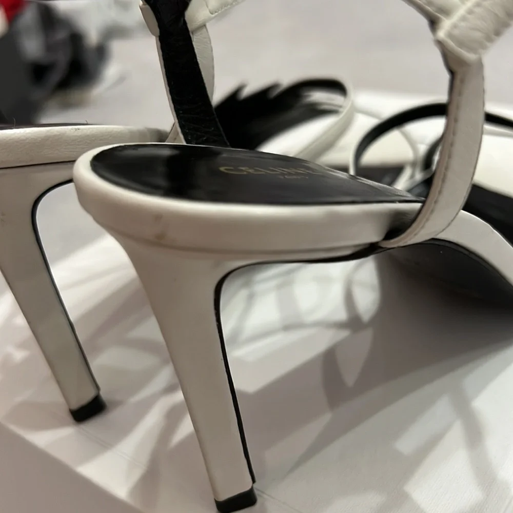 Celine size 38 (8us) beautiful white and black feathered sides. - Picture 7 of 11
